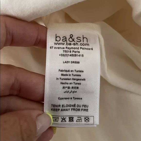 BA&SH Astrid puff sleeves linen dress - Picture 6 of 7